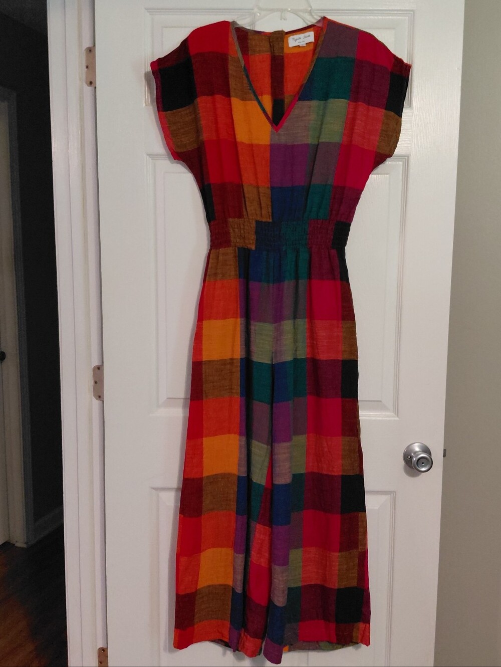 Rujinta Sheth Marie Cinch Jumper Multi Chex Size Large - Picture 6 of 9